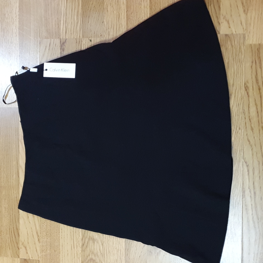 Calvin Klein A-line black skirt